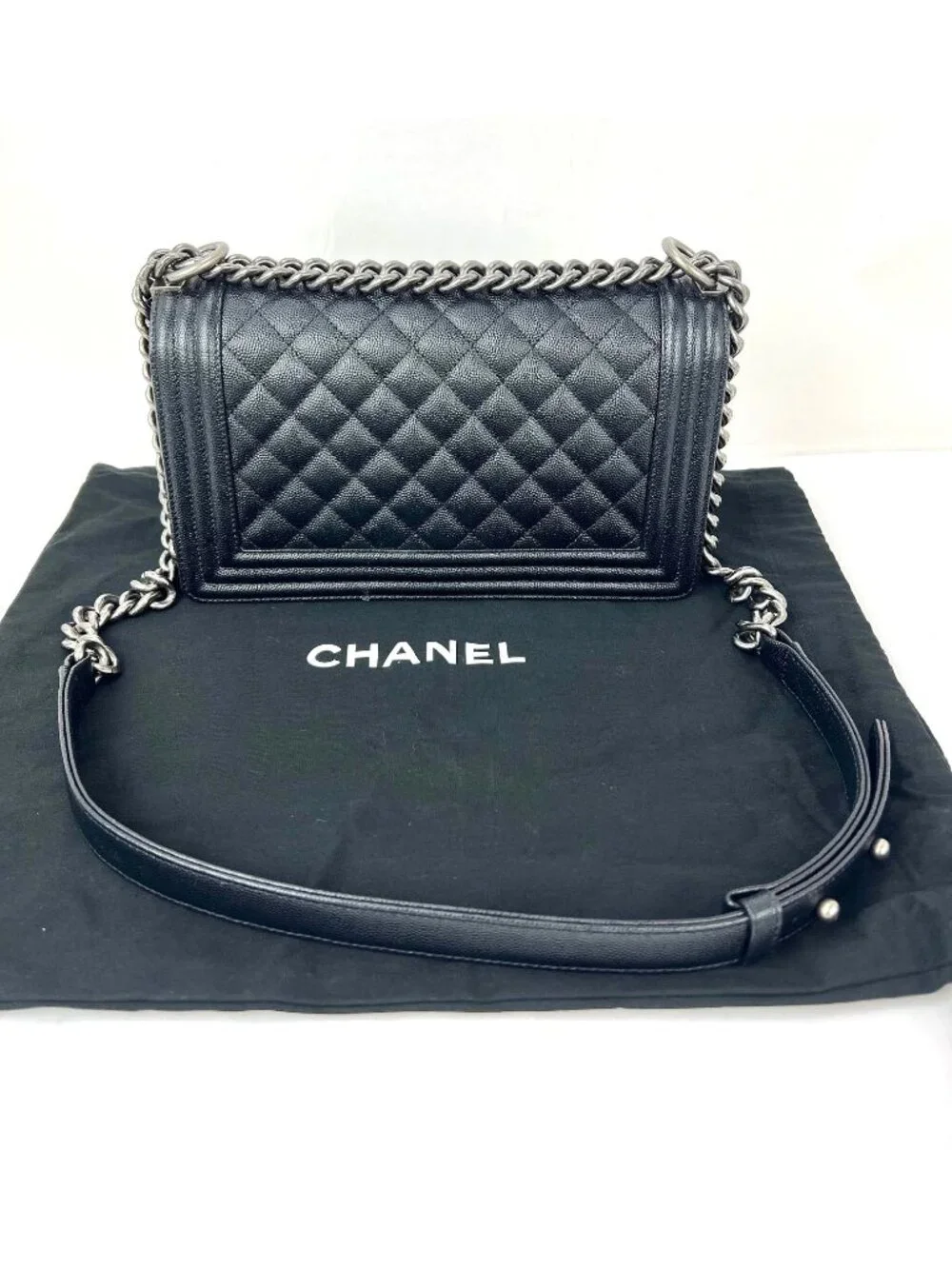 Chanel Caviar Quilted Medium Black Boy Flap Shoulder Bag